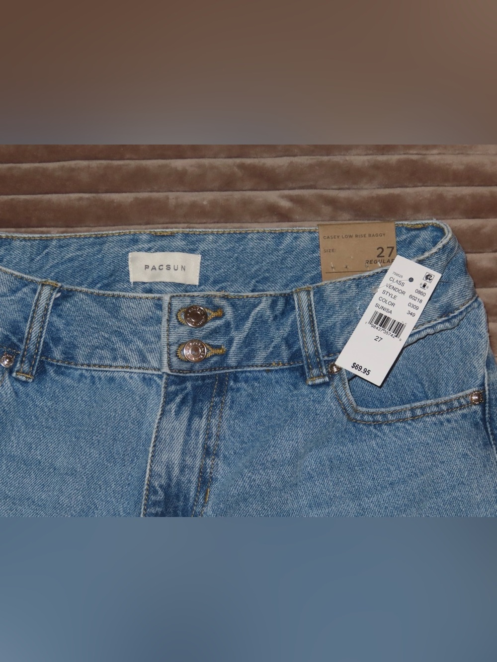 Pacsun Casey Low Rise Baggy Jeans - Light Blue